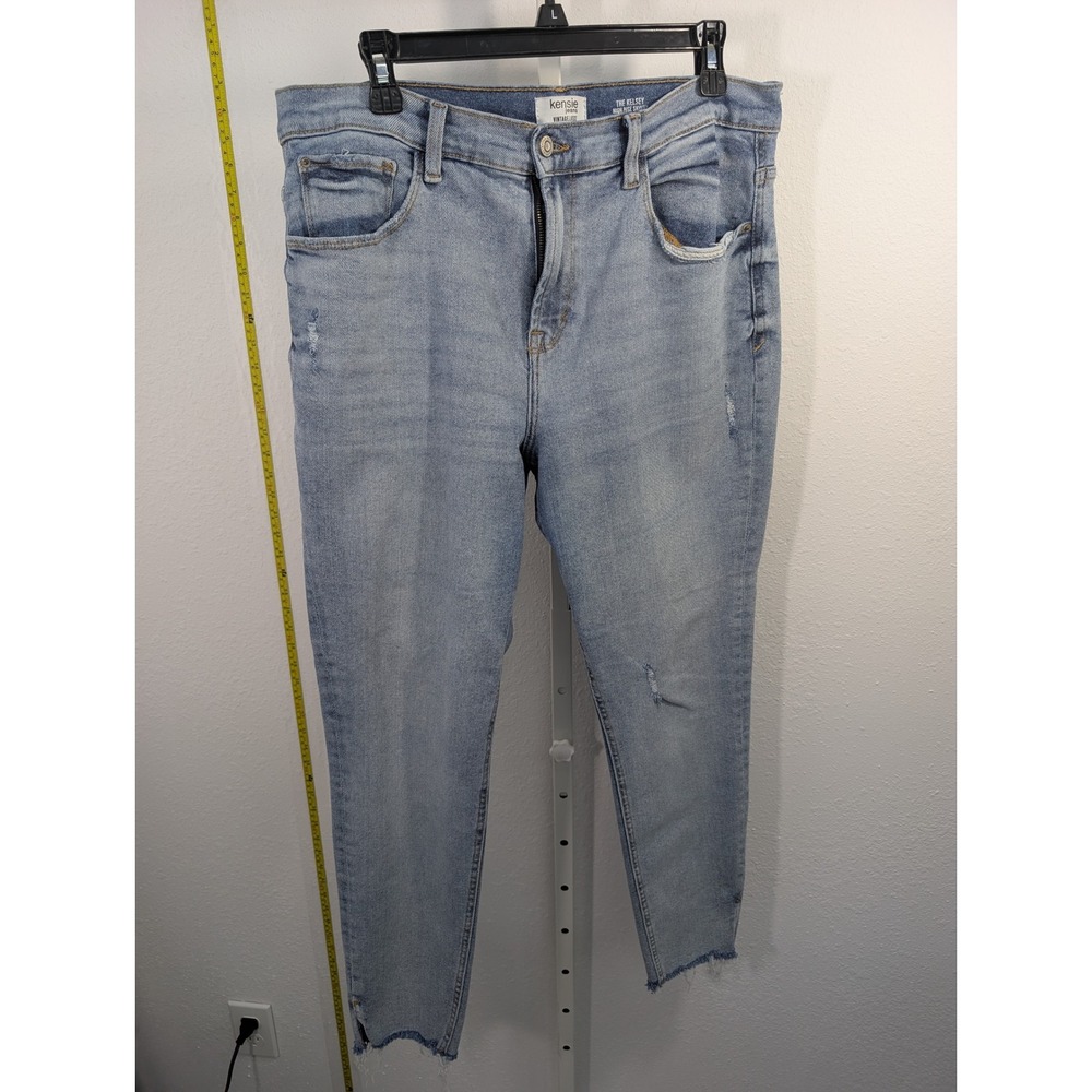 Kensie Jeans Vintage Luxe The Kelsey High Rise Jeans Light Wash 14/32